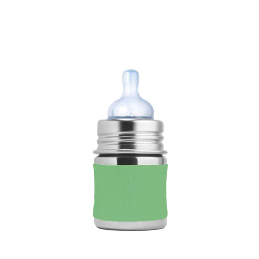 Pura Kiki 150ml INFANT Stainless Steel Bottle - Moss sleeve