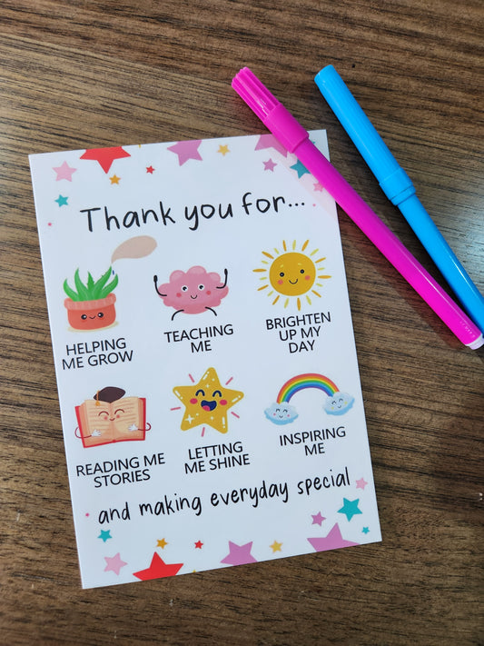 Thank you for helping me grow card