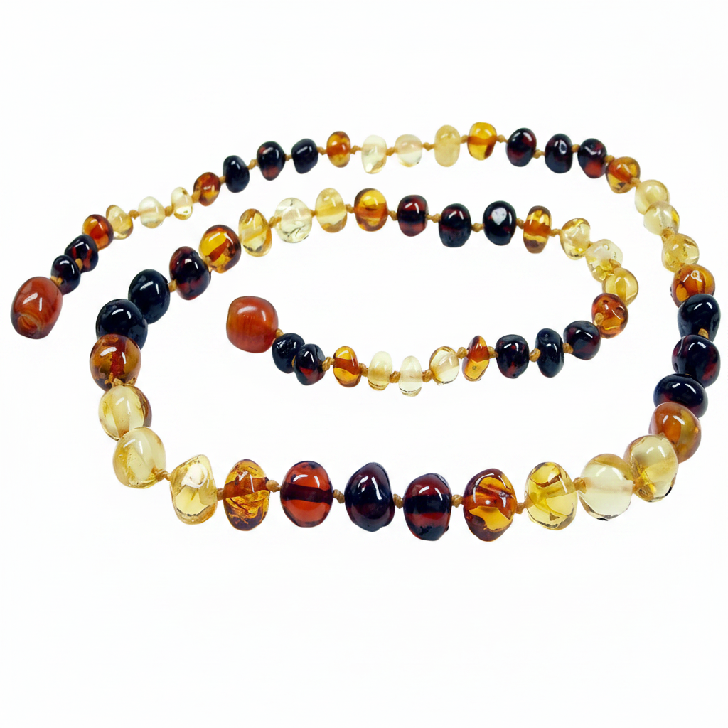 Child amber necklace - Rainbow