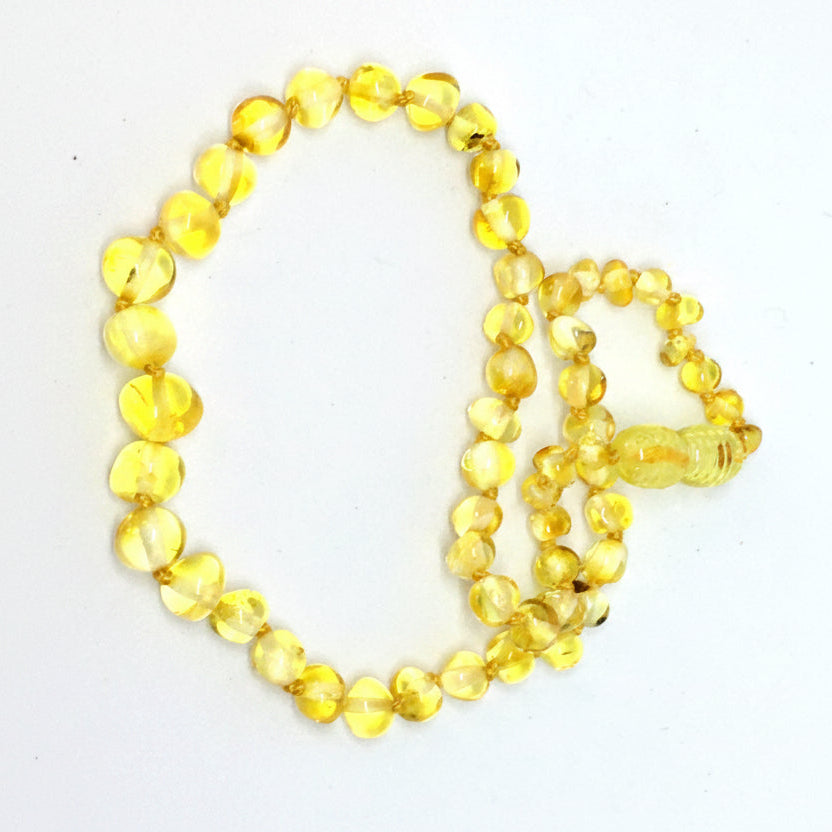 Child amber necklace - Lemon
