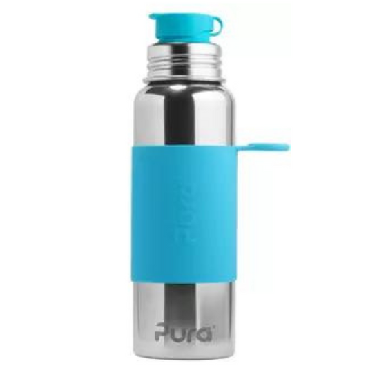 Pura Sport 850ml Aqua Sleeve Stainless Steel Bottle