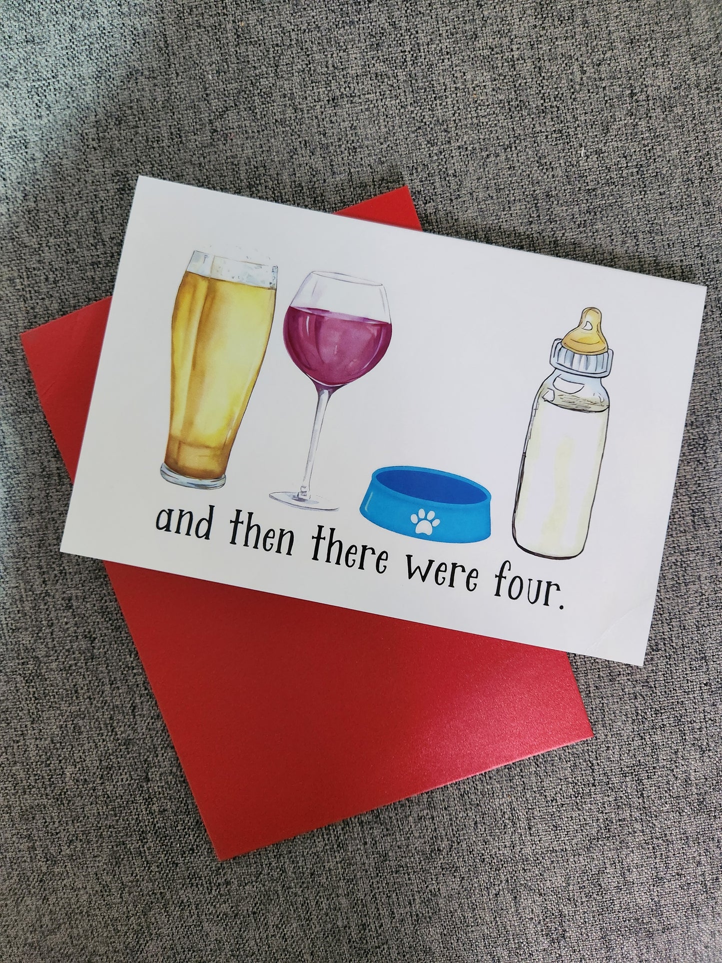 Baby congrats card for existing fur-baby parents!