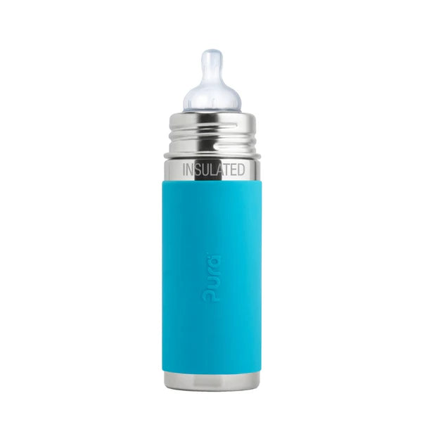 Pura Kiki 260ml Infant Stainless Steel bottle - INSULATED Aqua