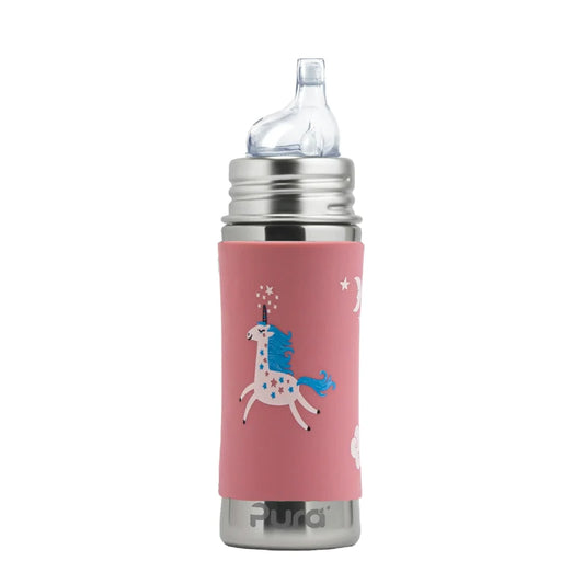 Pura Kiki 325ml Toddler Sippy Stainless Steel bottle - Unicorn
