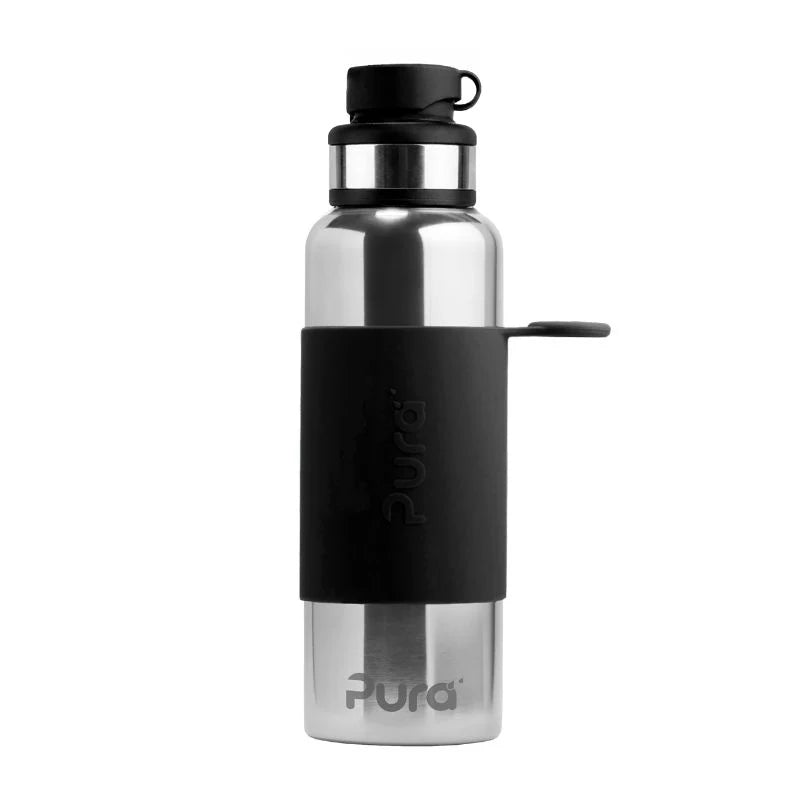 Pura Sport 850ml Stainless steel bottle - Black