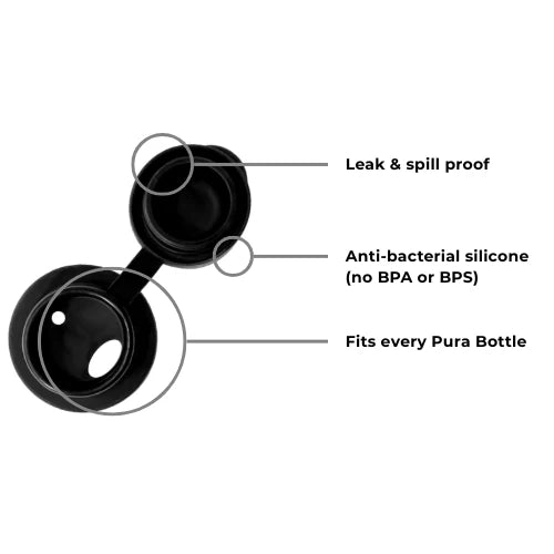 Pura Sport 850ml Stainless steel bottle - Black