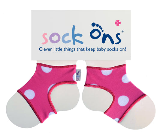 Baby Sock Ons - Pink spots